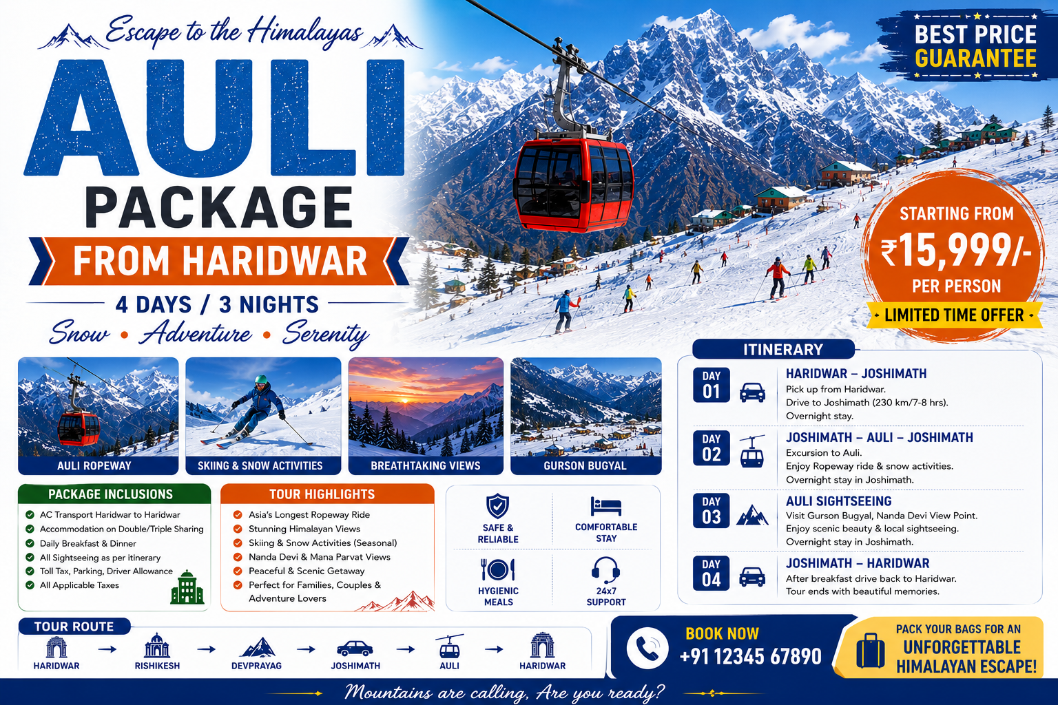 Auli Package From Haridwar